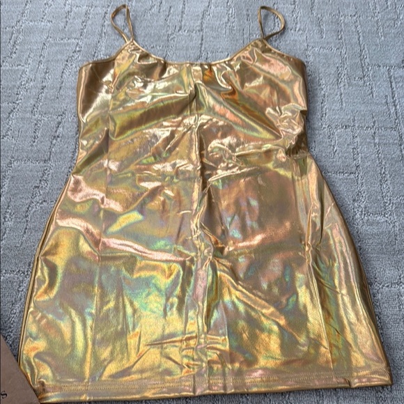 Amazon Gold Mini Dress - Picture 2 of 3